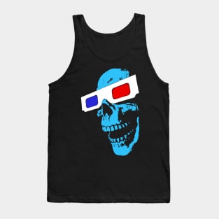 3D Skull (cyan) Tank Top